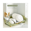 Premium Kitchen Dish Drying Rack with Automatic Drainage – Space-Saving Countertop Organizer for Utensils, Plates & Cups